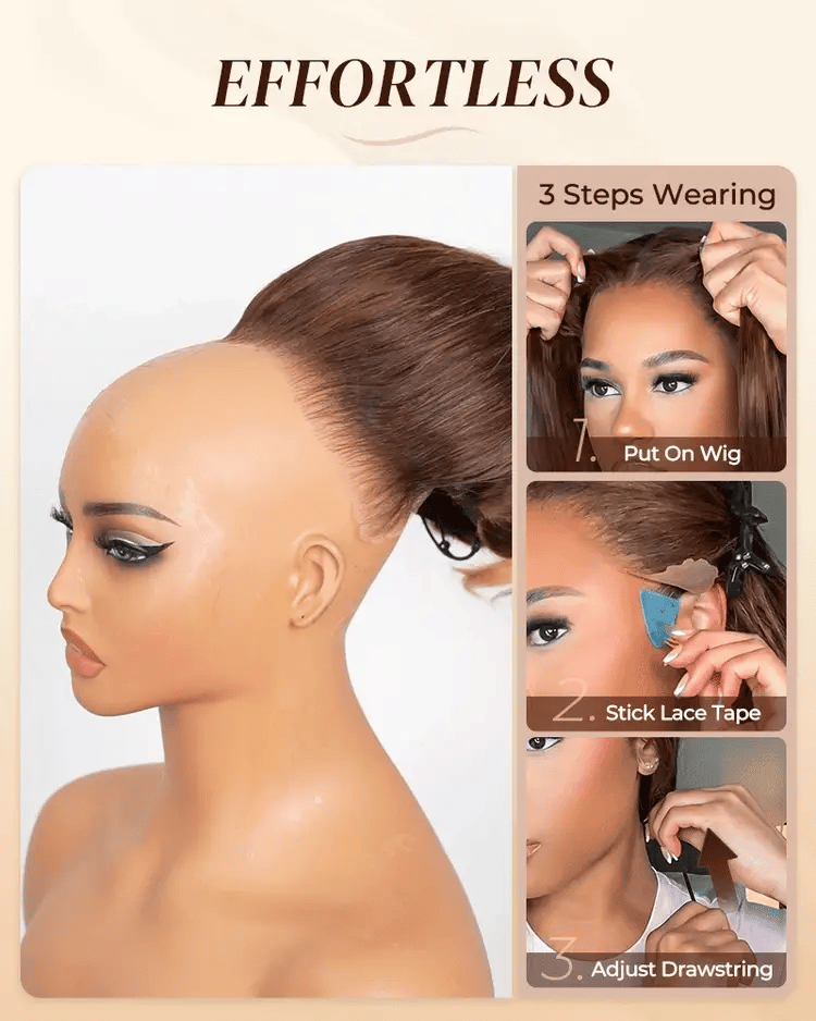 Vacation Hair Loose Wave Glueless Wig | Chocolate Brown | 180% Density | 18"-26" Dropshipman