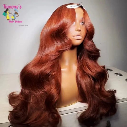 Reddish Brown Body Wave Wig | 13x6 & 13x4 HD Lace Front | 4x4 & 5x5 Closure | 180%-200% Density | Kimone's Hair Deluxe Kimone's Hair Deluxe
