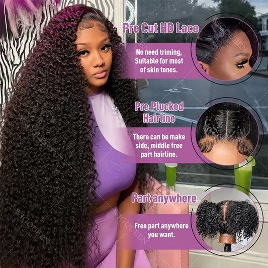 Premium Undetectable Handmade Invisible Whole Real Full HD Lace Water Wave Wigs Unprocessed Wet and Wavy 100% Vietnamese Human Hair Can Ponytail Upgrade 200% Density Comfortable Fit Deep Wave 13x5 Frontal Curly Wigs Human Hair Black Virgin Hair Can Dyed Dropshipman