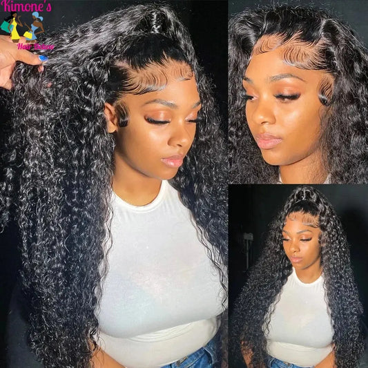 Deep Wave Glueless Invisible Strap 360 HD Full Lace Wig Human Hair 13x4 13x6 Water Wave Lace Front Wig 4x4 5x5 Closure Curly Wig Dropshipman