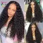 250 Density Brazilian Deep Wave Curly HD Lace Wig | Glueless 13x6 & 13x4 Lace Front | Pre-Plucked Human Hair Wig Kimone's Hair Deluxe