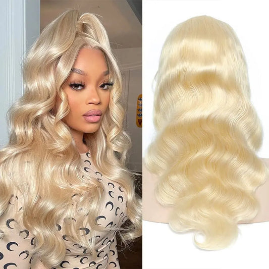 613 Blonde 13x4 Transparent Lace Front Bodywave Wig 180% - Kimone's Hair Deluxe