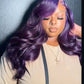 Purple Body Wave & Straight Wig | 13x6 HD Lace Front | Virgin Human Hair | Pre-Plucked | Kimone's Hair Deluxe Kimone's Hair Deluxe