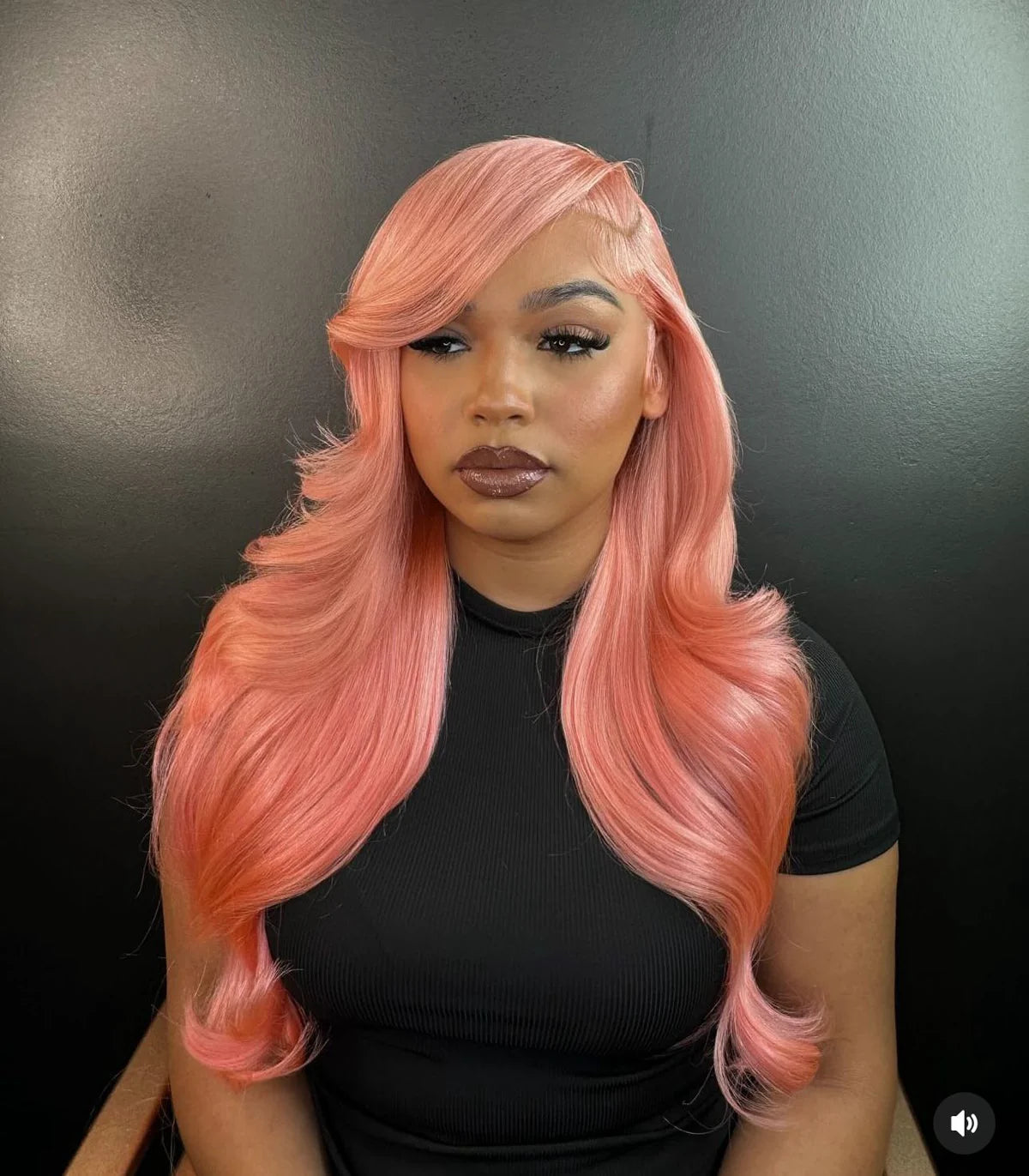 Salmon Pink Body Wave & Straight Wig | 13x6 HD Lace Front | 100% Virgin Human Hair | Pre-Plucked | Kimone's Hair Deluxe Kimone's Hair Deluxe