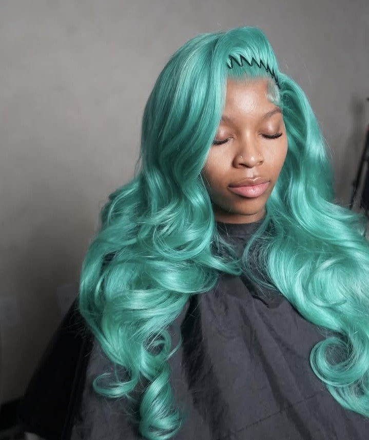 Aquamarine Body Wave & Straight Wig | 13x6 HD Lace Front | 100% Virgin Human Hair | Pre-Plucked | Kimone's Hair Deluxe Dropshipman