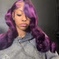 Purple Body Wave & Straight Wig | 13x6 HD Lace Front | Virgin Human Hair | Pre-Plucked | Kimone's Hair Deluxe Kimone's Hair Deluxe