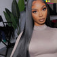 10A Straight Raw Virgin Human Hair Wig 13X4 Transparent Lace Front 150% Pre Plucked 200168148