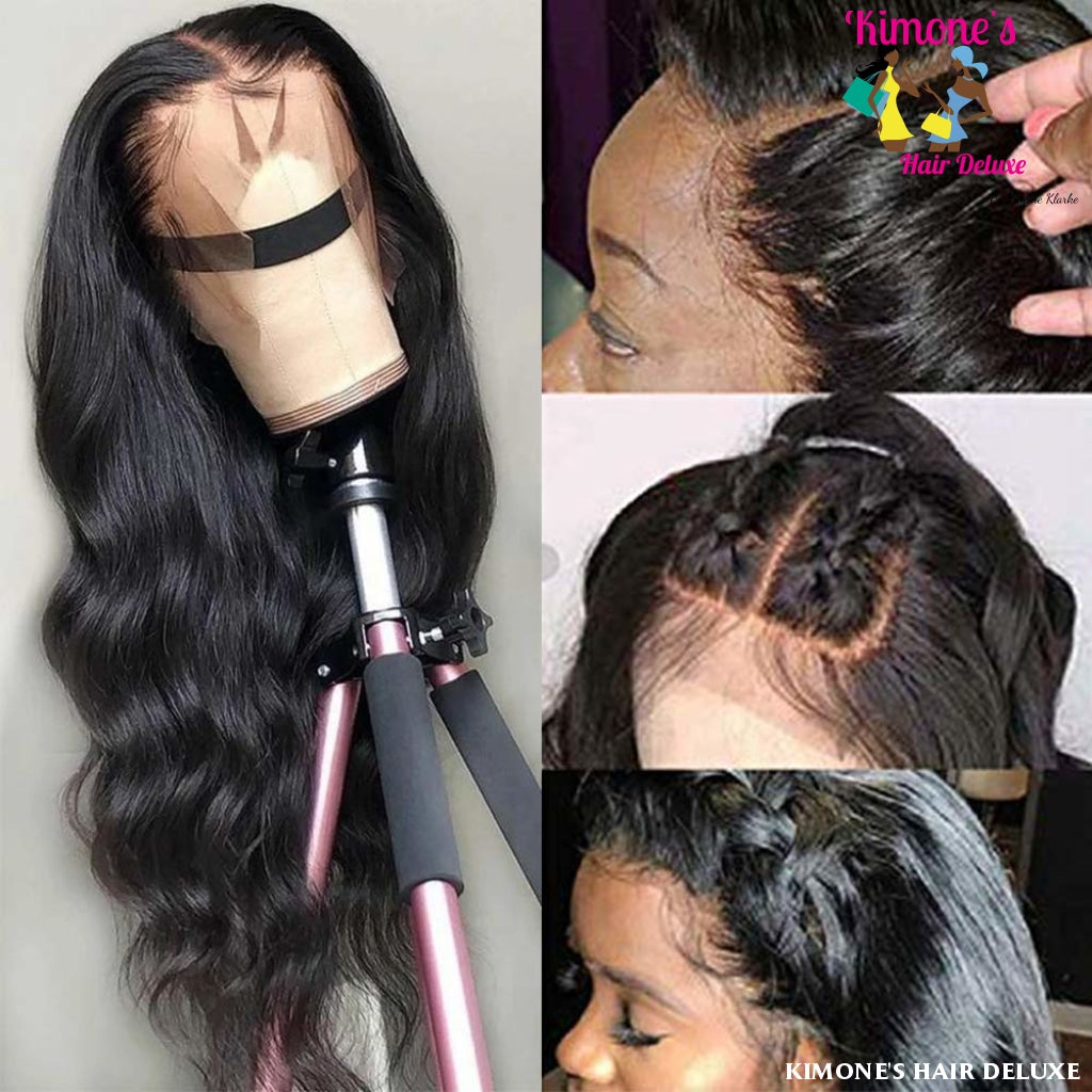 10A Virgin Quality Body Wave Lace Front Wigs Human Hair 100% Unprocessed 13X4 Frontal With Baby For