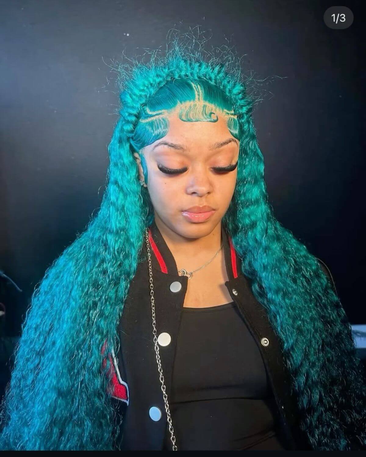 Turquoise Deep Wave Wig | Mermaid Hair | 13x4 HD Lace | 18–32 Inches