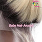 13X4 Ombre Blonde Lace Front Wigs Straight Raw Human Hair Bleached Knots Deep Part 2 Tones 613