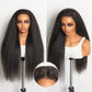 4C Edges Kinky Straight Wig | 13x4 UHD Lace | 220% Density | 100% Virgin Hair | Pre-Cut Lace | Kimone's Hair Deluxe Kimone's Hair Deluxe