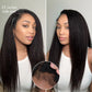 4C Edges Kinky Straight Wig | 13x4 UHD Lace | 220% Density | 100% Virgin Hair | Pre-Cut Lace | Kimone's Hair Deluxe Kimone's Hair Deluxe