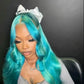 Turquoise Body Wave & Straight Wig | 13x6 HD Lace Front | 100% Virgin Human Hair | Pre-Plucked | Kimone's Hair Deluxe Dropshipman