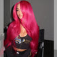 Strawberry Pink Body Wave & Straight Wig | 13x6 HD Lace Front | 100% Virgin Human Hair | Pre-Plucked | Kimone's Hair Deluxe Kimone's Hair Deluxe