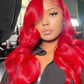Bold Color Body Wave Wig | Hot Red | 13x6 HD Lace | 180%-250% Density | Brazilian Remy Kimone's Hair Deluxe