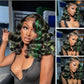 Black Green Skunk Stripe Body Wave Wig | 13x4 HD Lace Front | 180% Density | Pre-Plucked | Kimone's Hair Deluxe Kimone's Hair Deluxe