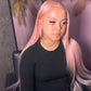 Salmon Pink Body Wave & Straight Wig | 13x6 HD Lace Front | 100% Virgin Human Hair | Pre-Plucked | Kimone's Hair Deluxe Kimone's Hair Deluxe
