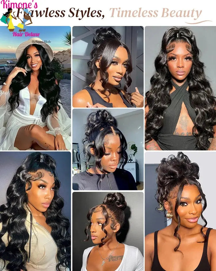 Sleek & Silky | 360 Full Lace Wig | Straight Human Hair | Undetectable Lace | 200% & 220% Density Kimone's Hair Deluxe