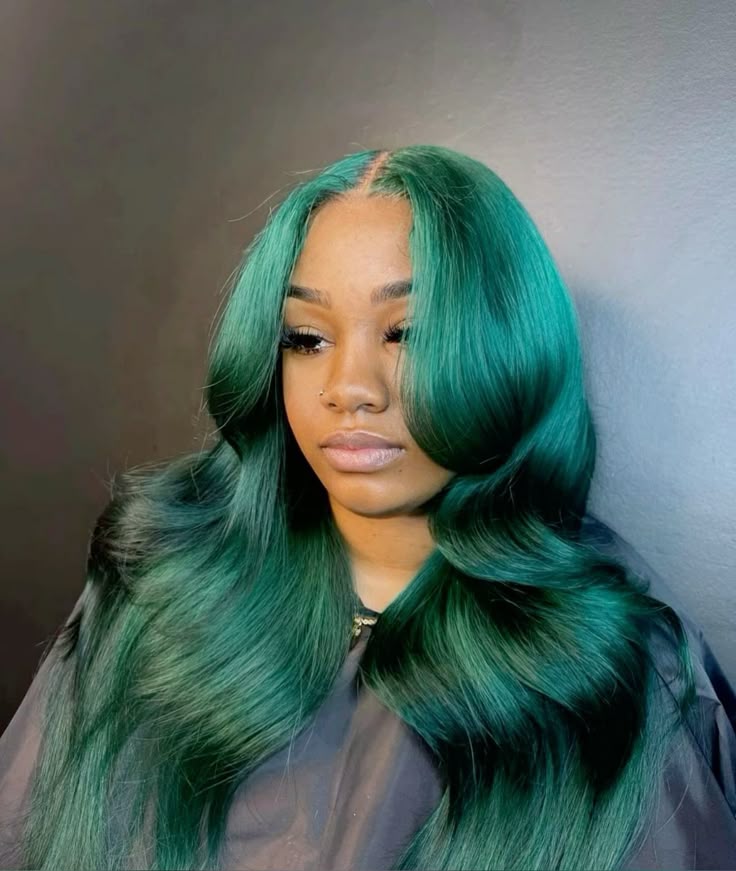 Emerald Green Body Wave & Straight Wig | 13x6 HD Lace Front | Virgin Human Hair | Pre-Plucked | Kimone's Hair Deluxe Kimone's Hair Deluxe