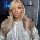 Sleek & Silky 18/613 Blonde Highlight Wig | 13x6 HD Lace | 210% Density | Brazilian Remy Kimone's Hair Deluxe