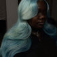 Sky Blue Body Wave & Straight Wig | 13x6 HD Lace Front | 100% Virgin Human Hair | Pre-Plucked | Kimone's Hair Deluxe Kimone's Hair Deluxe
