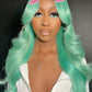 Mint Green Body Wave & Straight Wig | 13x6 HD Lace Front | 100% Virgin Human Hair | Pre-Plucked | Kimone's Hair Deluxe Kimone's Hair Deluxe