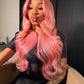 Salmon Pink Body Wave & Straight Wig | 13x6 HD Lace Front | 100% Virgin Human Hair | Pre-Plucked | Kimone's Hair Deluxe Kimone's Hair Deluxe