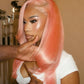 Salmon Pink Body Wave & Straight Wig | 13x6 HD Lace Front | 100% Virgin Human Hair | Pre-Plucked | Kimone's Hair Deluxe Kimone's Hair Deluxe