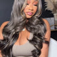 Bold Color Body Wave 13x4 HD Lace Front Wig | 1B/613 Highlight | 210% Density | 18"-32" Dropshipman