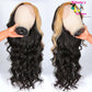 Honey Blonde Skunk Stripe Loose Wave Lace Front Wig 13X4 Human Hair Apparel & Accessories