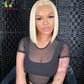 Sleek & Silky 613 Blonde Straight Wig | 13x4 Transparent Lace | Bone Straight Glam Kimone's Hair Deluxe