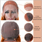 Orange Ginger Straight 13x4  #33 HD Transparent  Lace180%  Peruvian Hair 10-26