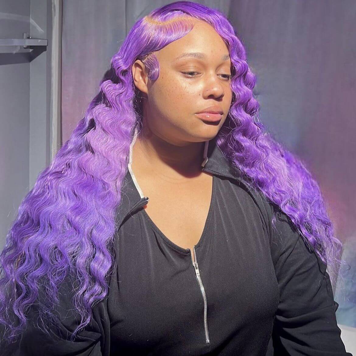 Lavender Loose Deep Wave Wig | Mermaid Hair | 13x6 HD Lace | 20–34 Inches