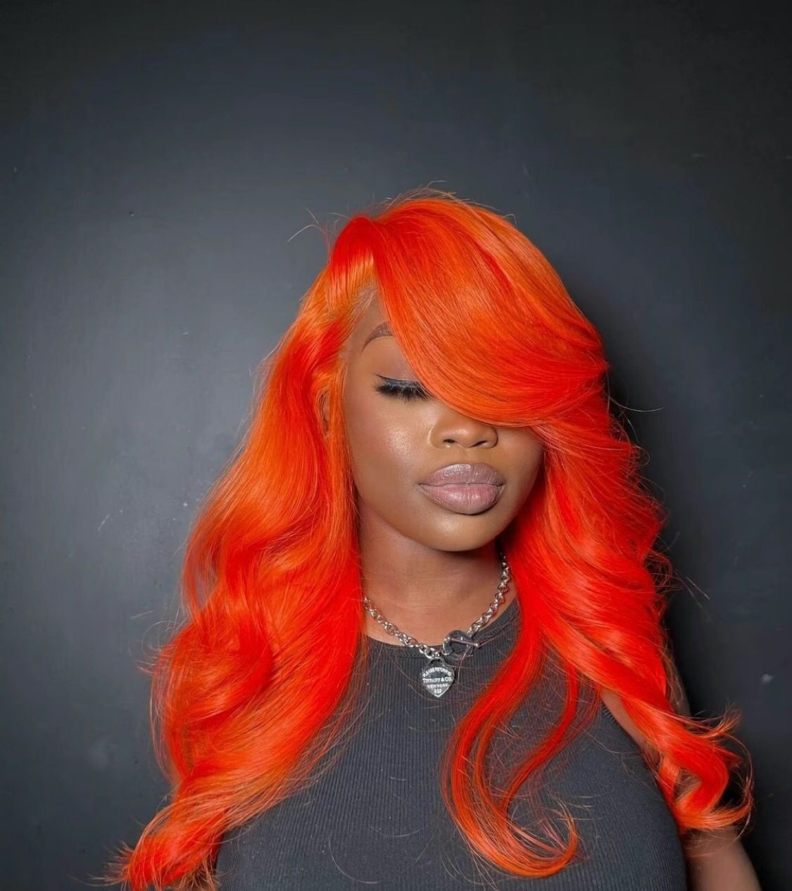 Vibrant Orange Body Wave & Straight Wig | 13x6 HD Lace Front | 100% Virgin Human Hair | Pre-Plucked | Kimone's Hair Deluxe Kimone's Hair Deluxe