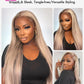 Sleek & Silky 18/613 Blonde Highlight Wig | 13x6 HD Lace | 210% Density | Brazilian Remy Kimone's Hair Deluxe