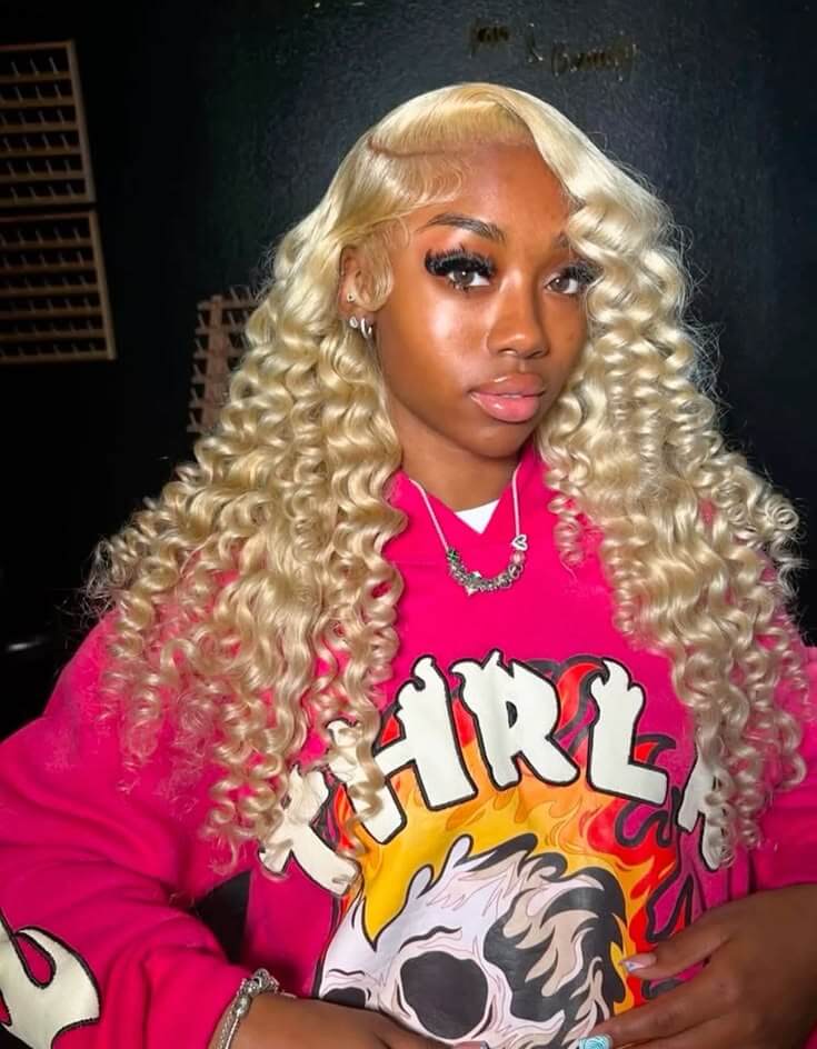 Mermaid Hair 613 Blonde Deep Wave HD Lace Front Wig | 200% Density