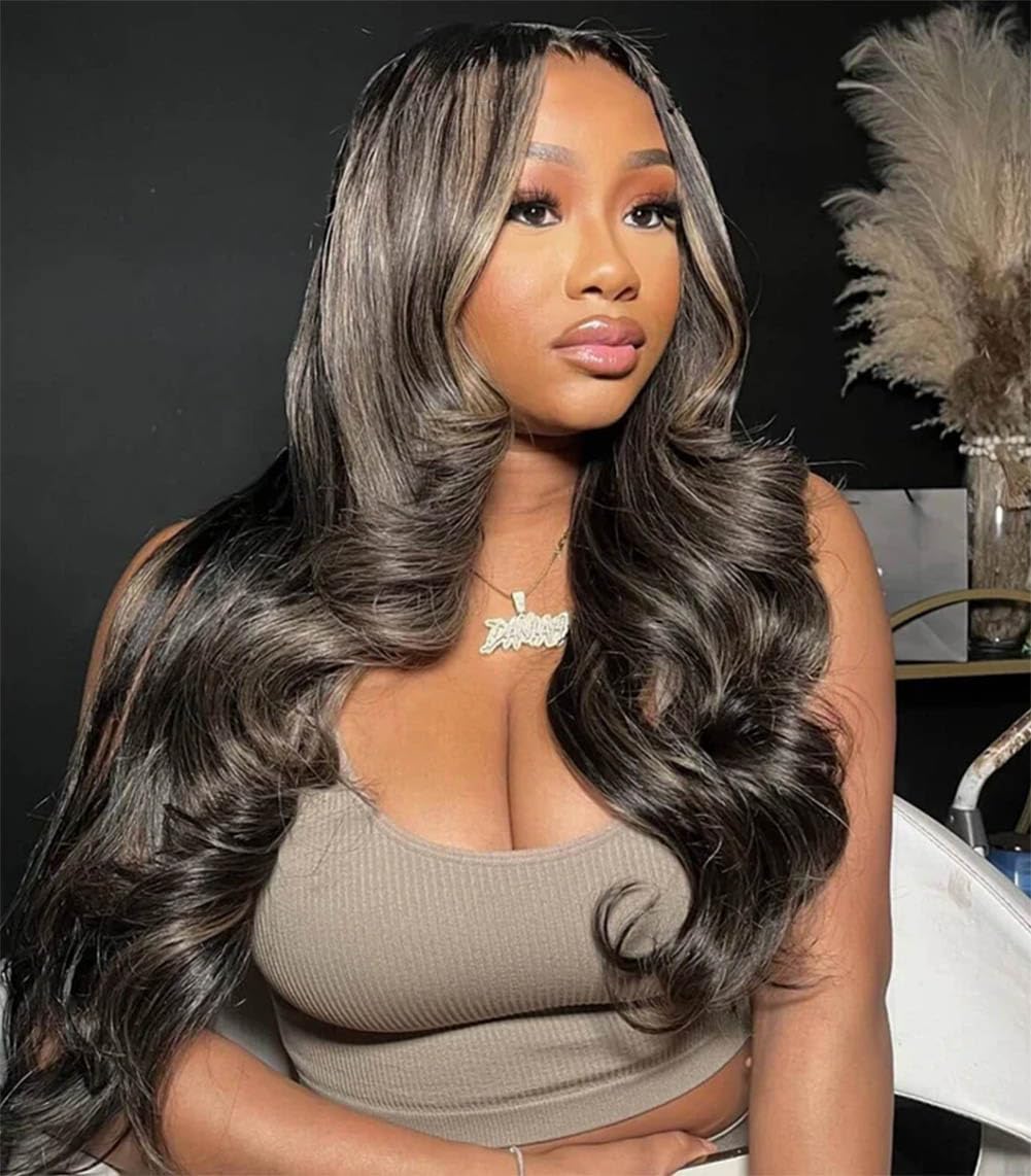 Bold Color Body Wave 13x4 HD Lace Front Wig | 1B/613 Highlight | 210% Density | 18"-32" Dropshipman