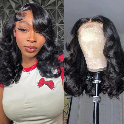 Chic Bob Era | Body Wave Bob Wig | 13x6 HD Lace | 180% Density | 10–18" | Brazilian Remy Kimone's Hair Deluxe
