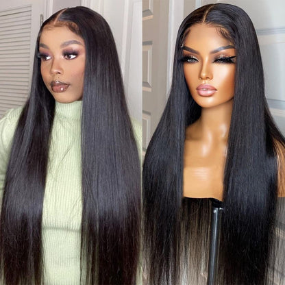 4x4 HD Lace cosure Brazilian Natural Black Straight Remy Hair Closure Wig