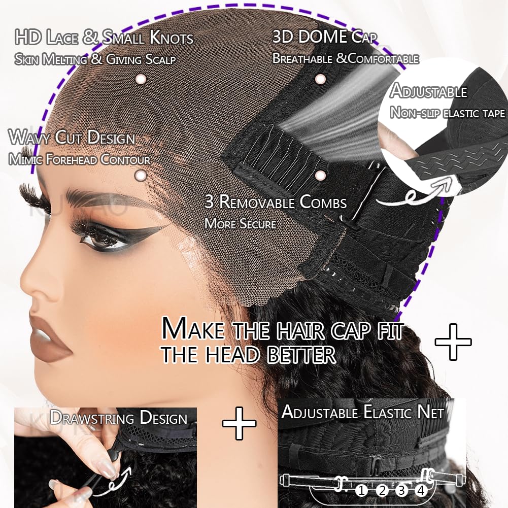 Defined Curls F1B/30 Highlight Ombre Burmese Curly Glueless Wig | 13x6 Lace Front