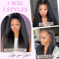 Defined Curls Kinky Straight 13x6 HD Lace Glueless Wig | Natural Color | 180% Density | 16"-30" Dropshipman
