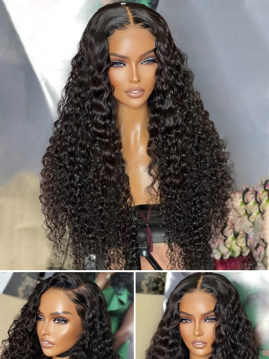 12A Mongolian 13x4 Transparent Lace Wigs Virgin  Lace Front Wigs 180% 12-30