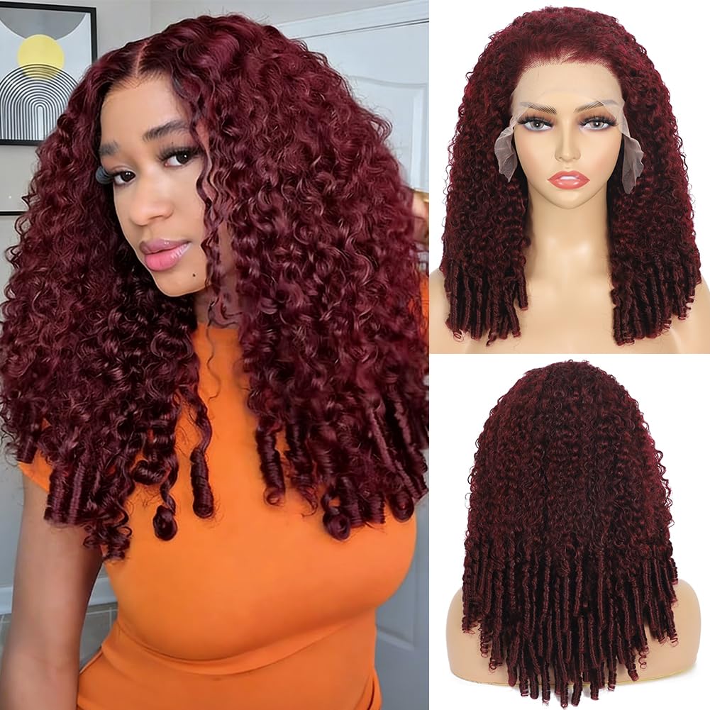 Bold Color Burmese Curly Wig | 99J | 13x6 HD Lace Front | 200% Density | 100% Virgin Human Hair | Kimone's Hair Deluxe 