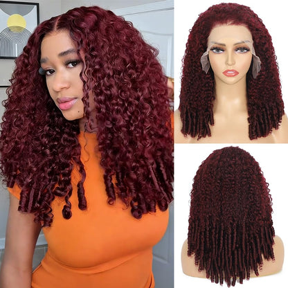 Bold Color Burmese Curly Wig | 99J | 13x6 HD Lace Front | 200% Density | 100% Virgin Human Hair | Kimone's Hair Deluxe 
