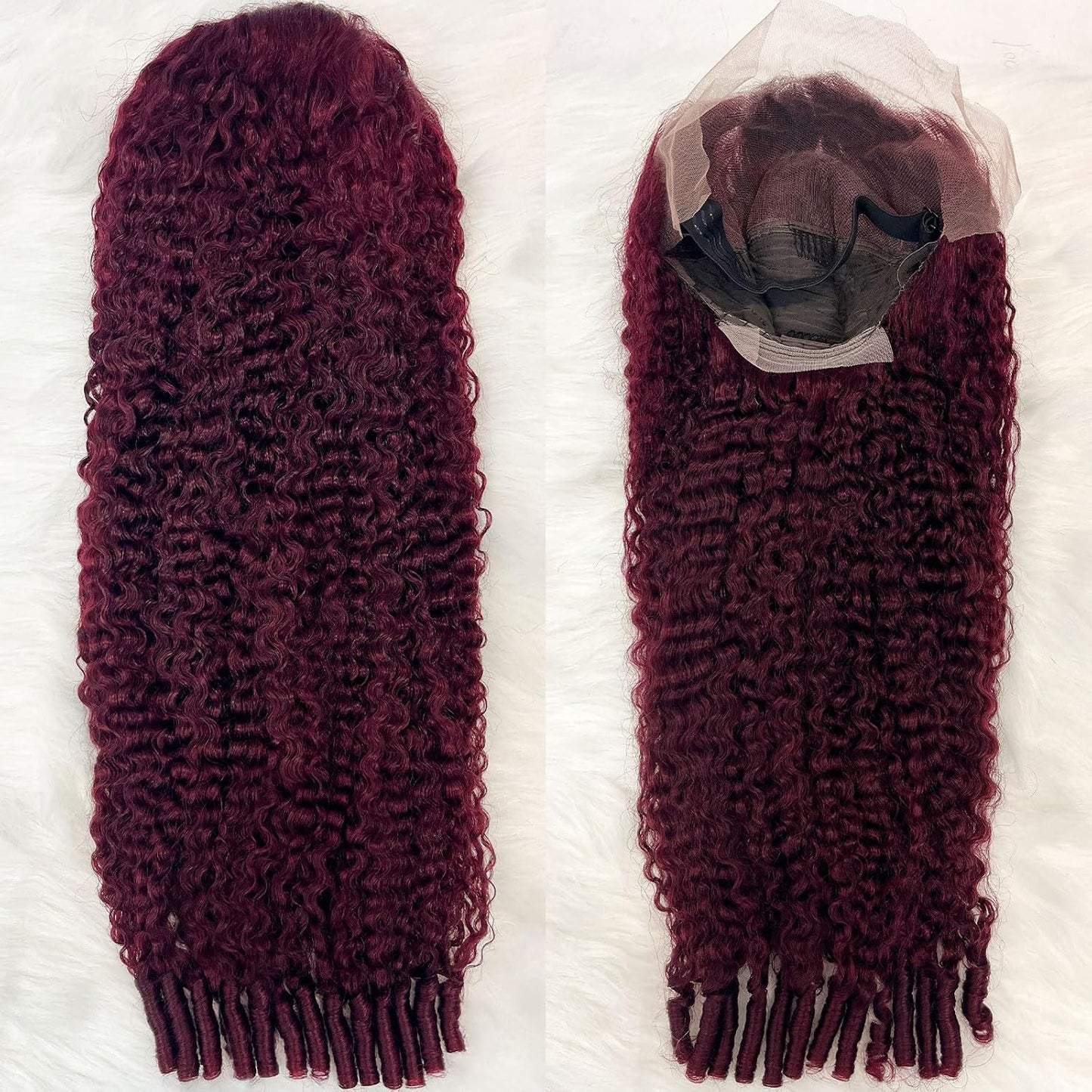 Bold Color Burmese Curly Wig | 99J | 13x6 HD Lace Front | 200% Density | 100% Virgin Human Hair | Kimone's Hair Deluxe Kimone's Hair Deluxe