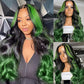 13x4 HD  Green Skunk stripe 180% Brazillian Remy Lace Front 14-26