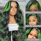 13x4 HD  Green Skunk stripe 180% Brazillian Remy Lace Front 14-26
