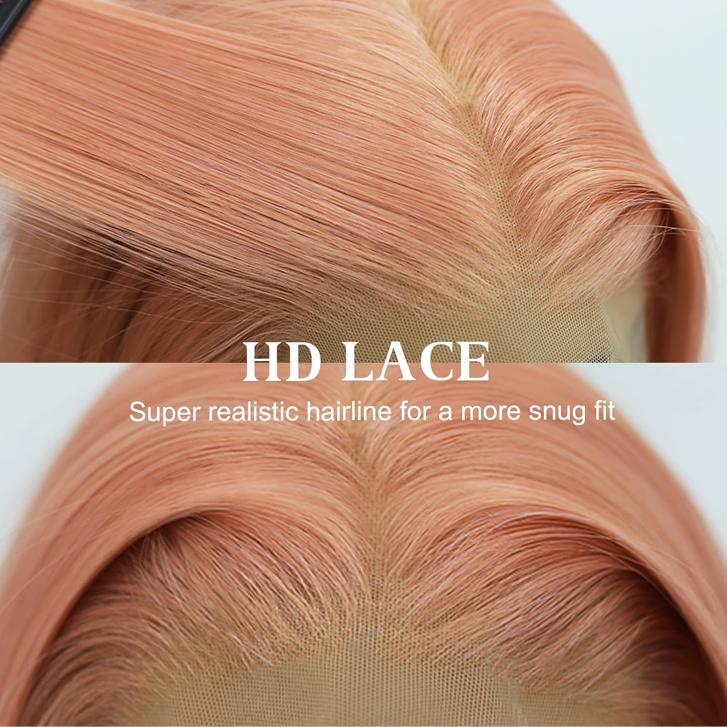 Salmon Pink Body Wave & Straight Wig | 13x6 HD Lace Front | 100% Virgin Human Hair | Pre-Plucked | Kimone's Hair Deluxe Kimone's Hair Deluxe