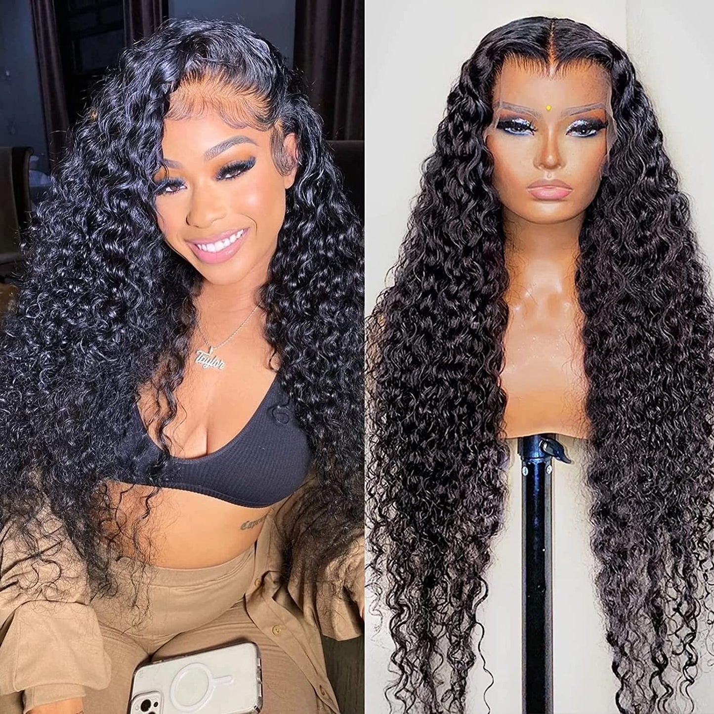 13x6 HD WATERWAVE 180% LACE front Wig Pre Plucked 10A Virgin 10-26
