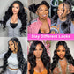 360 Lace Frontal Wig Pre Plucked Transparent Straight Human Hair 180% Remy